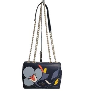 Rare Kate Spade NY Blazer Blue Floral Mini Emelyn Briar Lane Leather Bag NWOT